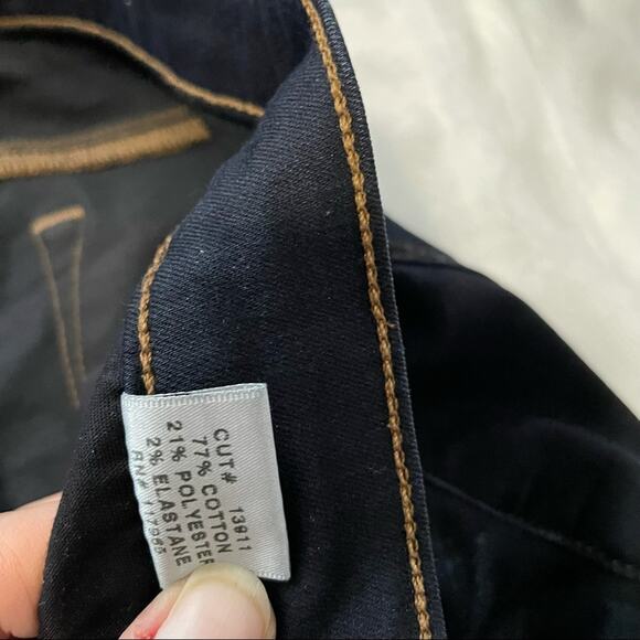 J Brand Midrise rail Atlantis skinny jeans dark blue denim size 25 - Picture 8 of 11